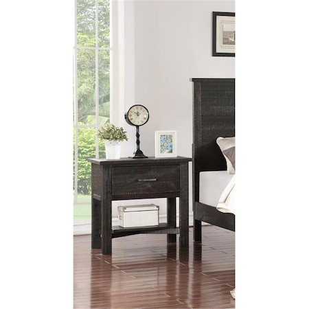 Deluxdesigns Wood Kids Bedroom Nightstand - Rustic DE775585